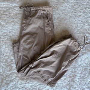 Garage Mid-Rise Cargo Joggers—Tan
